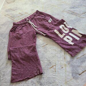 Victoria Secret PINK Boyfriend Sweat Pants size Small love pink wide